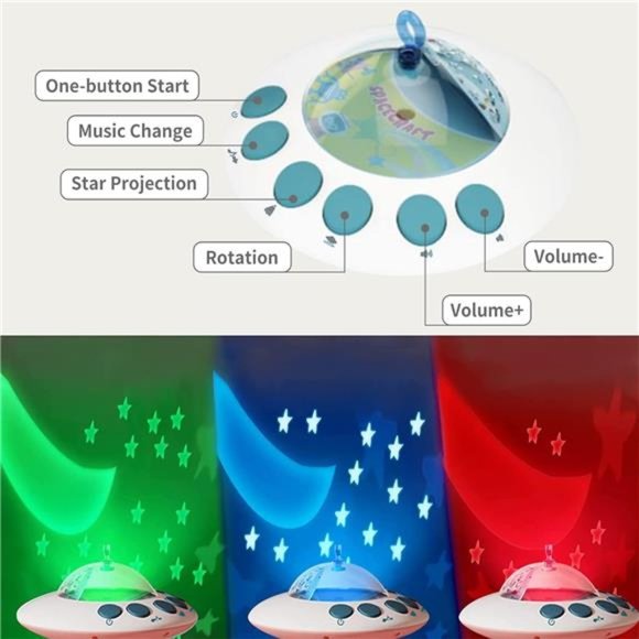 Baby Crib Mobile with Music and Lights, Mobile for Crib with Remote Control - Picture 6 of 7